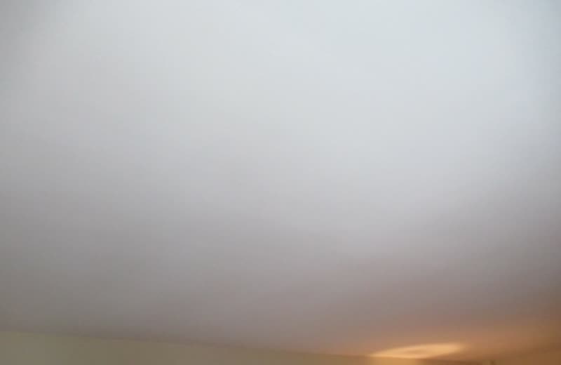 Ceiling and wall junction inside one of the inspected units