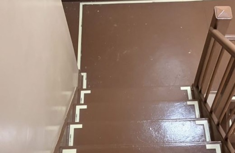 Stairwell, checked floor by floor
