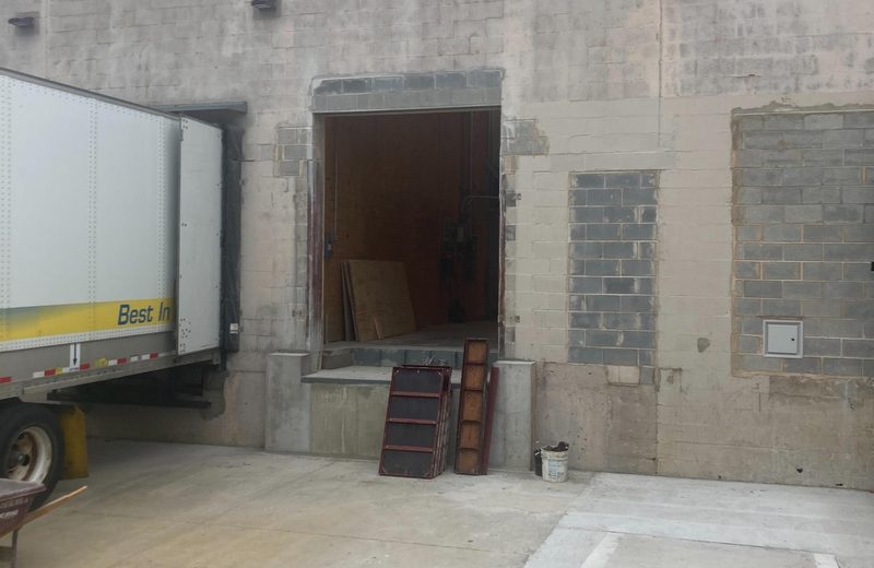 Rear service and delivery area taking shape